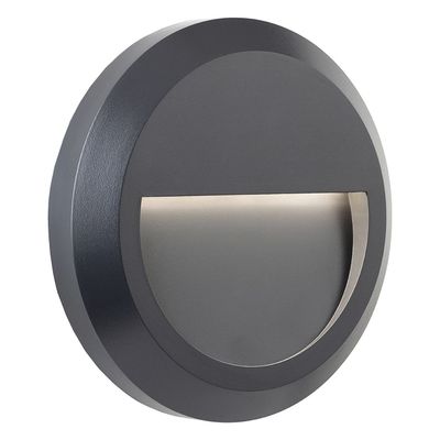 Firstlight LED Enzo Round Outdoor Wall Wall and Step Light Cool White 4000K in Graphite