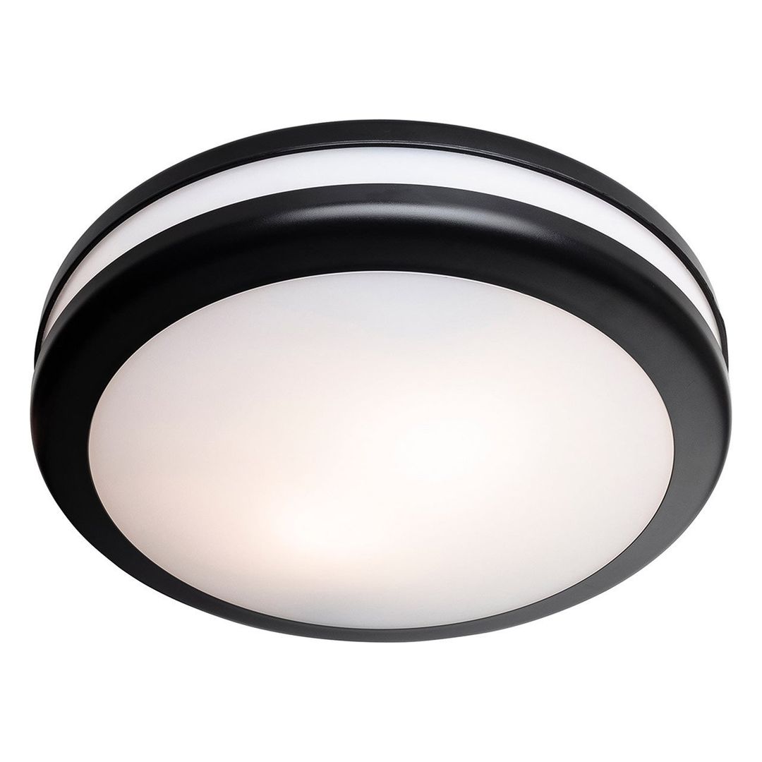 Firstlight Style Outdoor Ceiling Light Opal in Black - Image 1