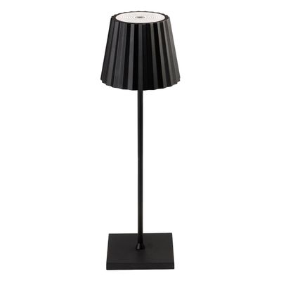 Firstlight LED Rechargeable Outdoor Table Dim with Dimmer Control 2700K and 4000K and 6500K in Black