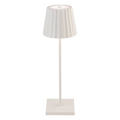 Firstlight LED Rechargeable Outdoor Table Dim with Dimmer Control 2700K and 4000K and 6500K in White