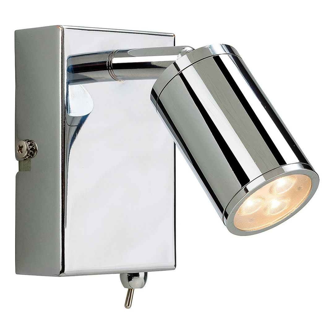 Firstlight LED Orion Wall Wall Spotlight with On/Off Switch Warm White 3000K in Chrome - Image 1