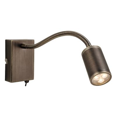 Firstlight LED Orion Flexible Wall Wall Spotlight with On/Off Switch Warm White 3000K in Bronze