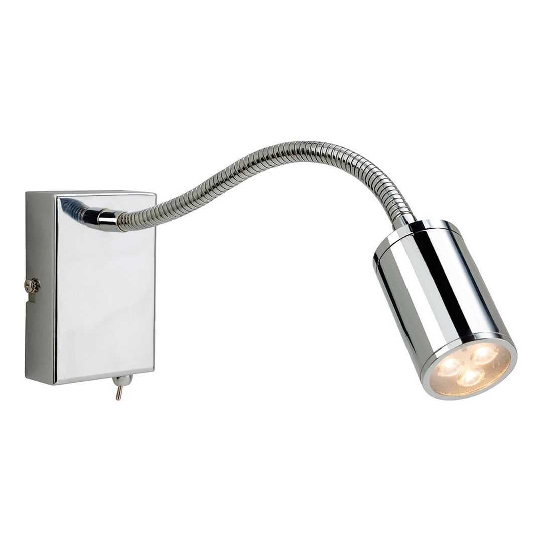 Firstlight LED Orion Flexi Wall Wall Spotlight with On/Off Switch Warm White 3000K in Chrome - Image 1