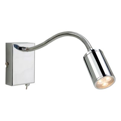 Firstlight LED Orion Flexi Wall Wall Spotlight with On/Off Switch Warm White 3000K in Chrome