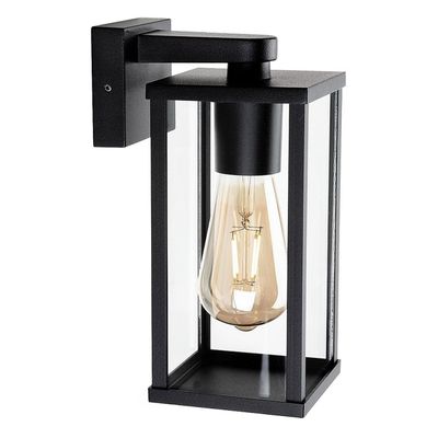 Firstlight Dakota Down Lantern Contemporary Style in Black Outdoor Garden Wall Light