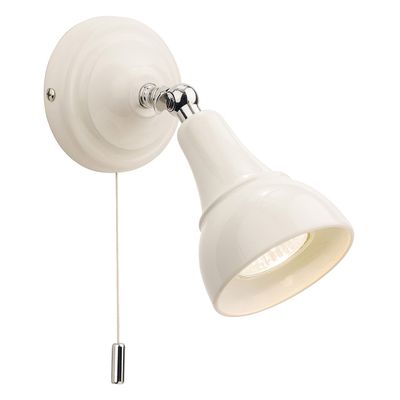 Firstlight Country Wall Wall Spotlight with On/Off Pull Cord in Cream