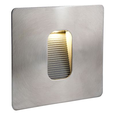 Firstlight LED Square Outdoor Wall Wall and Step Light Warm White 3000K in Stainless Steel