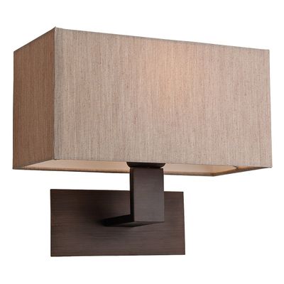 Firstlight Prince Contemporary Style Wall Light Oyster and Bronze