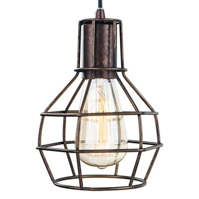 Firstlight Clipper 14.5cm Pendant Light in Rustic Brown