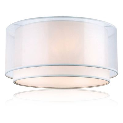 Firstlight Chicago 3-Light Flush Ceiling Light in Cream