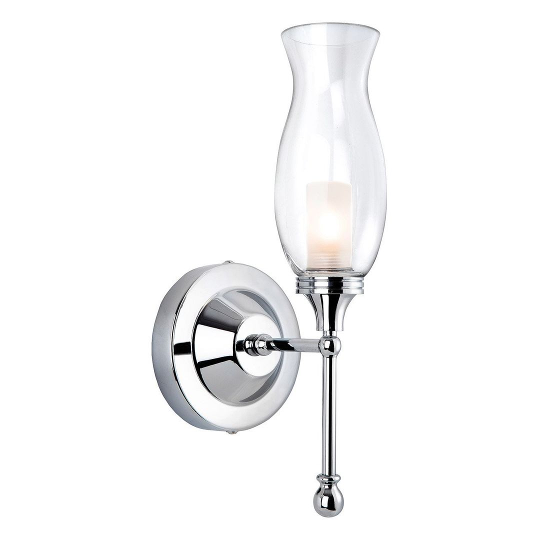 Firstlight Aston Fluted Wall Wall Light Clear in Chrome - Image 1