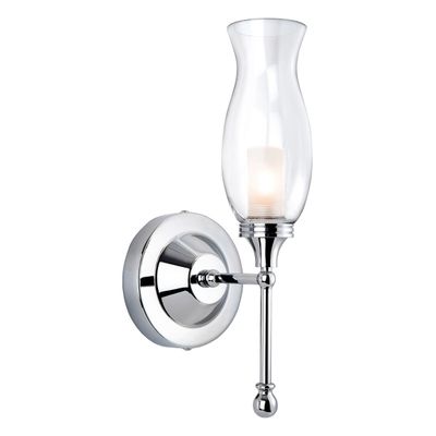 Firstlight Aston Fluted Wall Wall Light Clear in Chrome