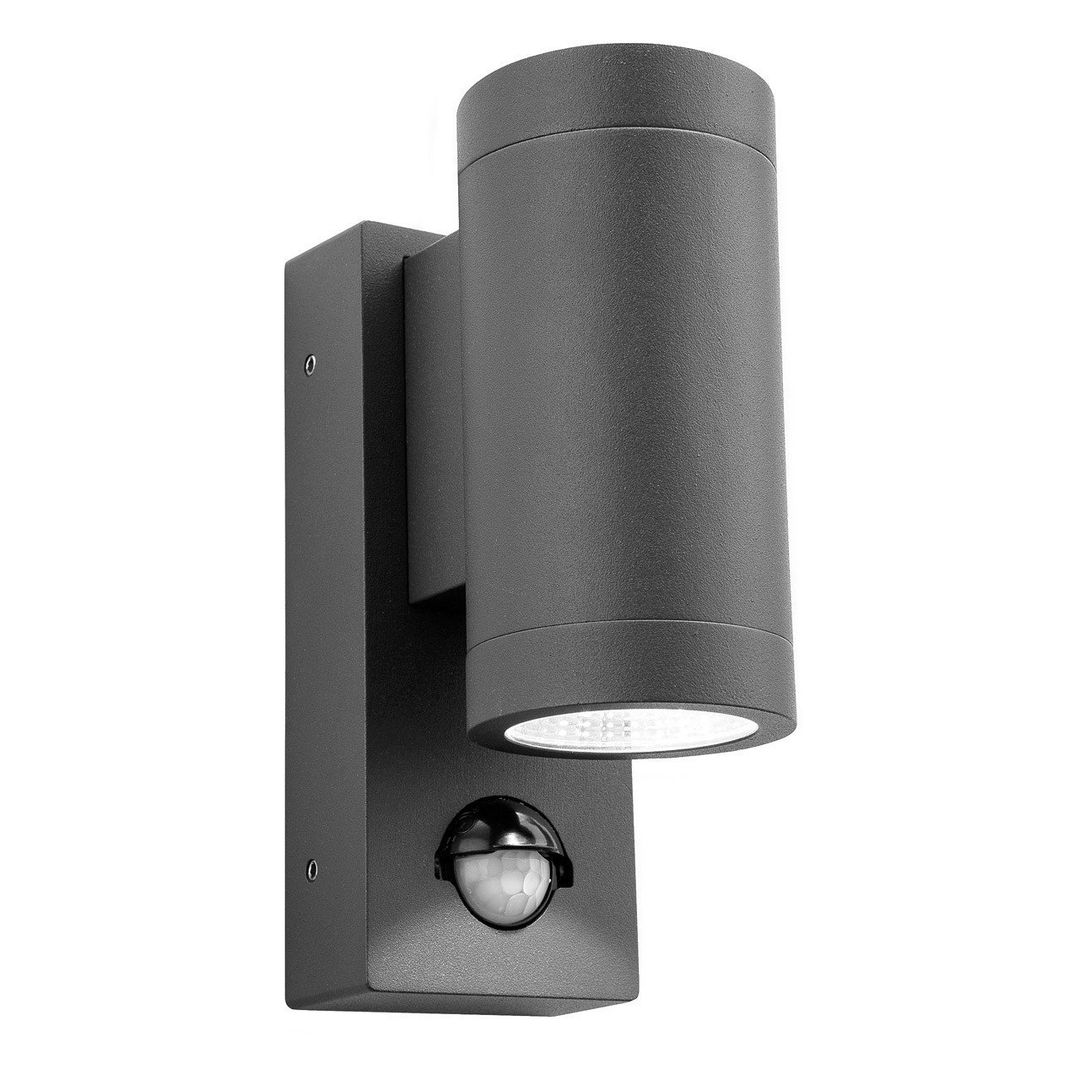 Firstlight LED Shelby Up and Down Outdoor Wall Up and Down Light PIR Sensor 4000K in Graphite - Image 1