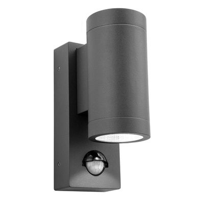 Firstlight LED Shelby Up and Down Outdoor Wall Up and Down Light PIR Sensor 4000K in Graphite