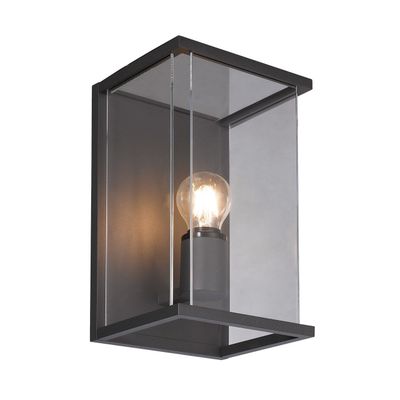 Firstlight Carlton 18cm Outdoor Wall Lantern Clear in Graphite