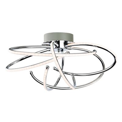 Firstlight LED Caprice 46.5cm Flush Ceiling Light Warm White 3000K in Chrome
