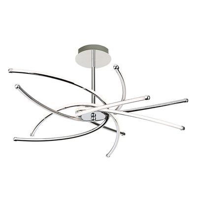 Firstlight LED Caprice 63cm Semi-Flush Ceiling Light Warm White 3000K in Chrome