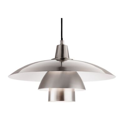 Firstlight Olsen 40cm Pendant Light in Brushed Steel