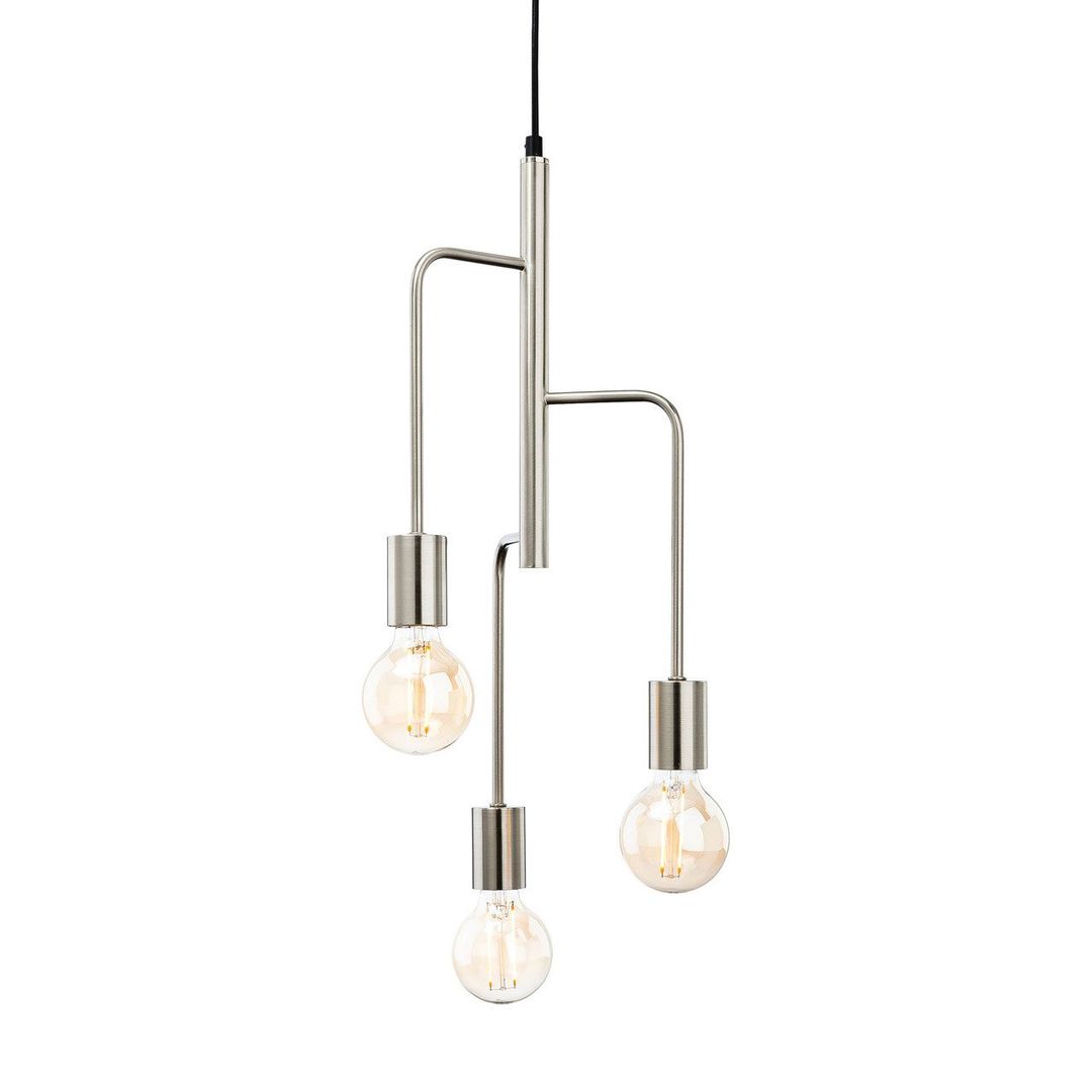 Firstlight Roxy 3-Light Pendant Light in Brushed Steel - Image 1
