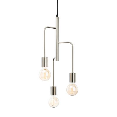 Firstlight Roxy 3-Light Pendant Light in Brushed Steel