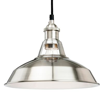 Firstlight Albany 38.5cm Pendant Light in Brushed Steel