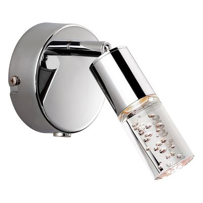 Firstlight LED Focus Adjustable Wall Wall Spotlight with On/Off Switch Warm White 3000K in Chrome
