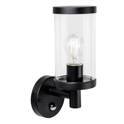 Firstlight Lucas Up Outdoor Wall Lantern PIR Sensor in Black