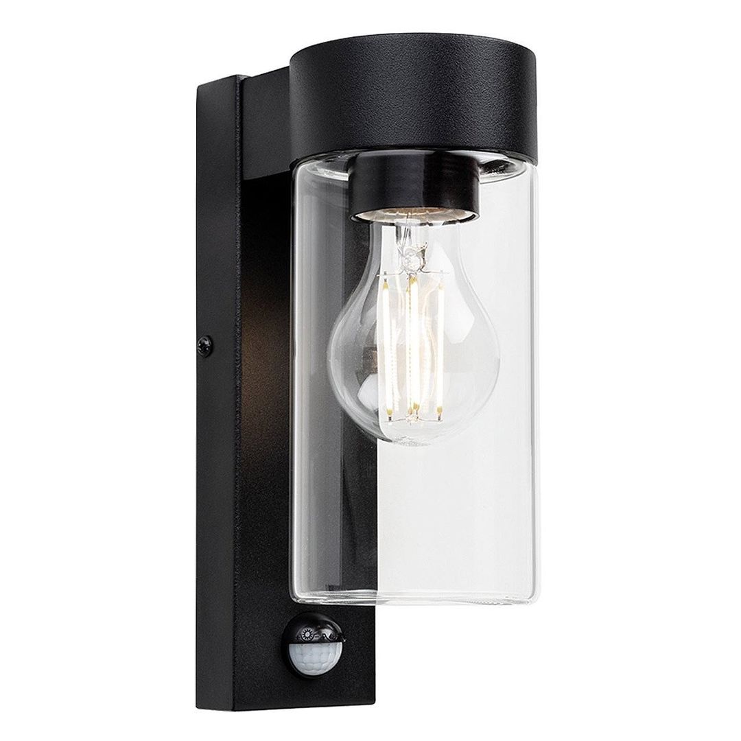 Firstlight Zara Outdoor Wall Lantern PIR Sensor in Black - Image 1