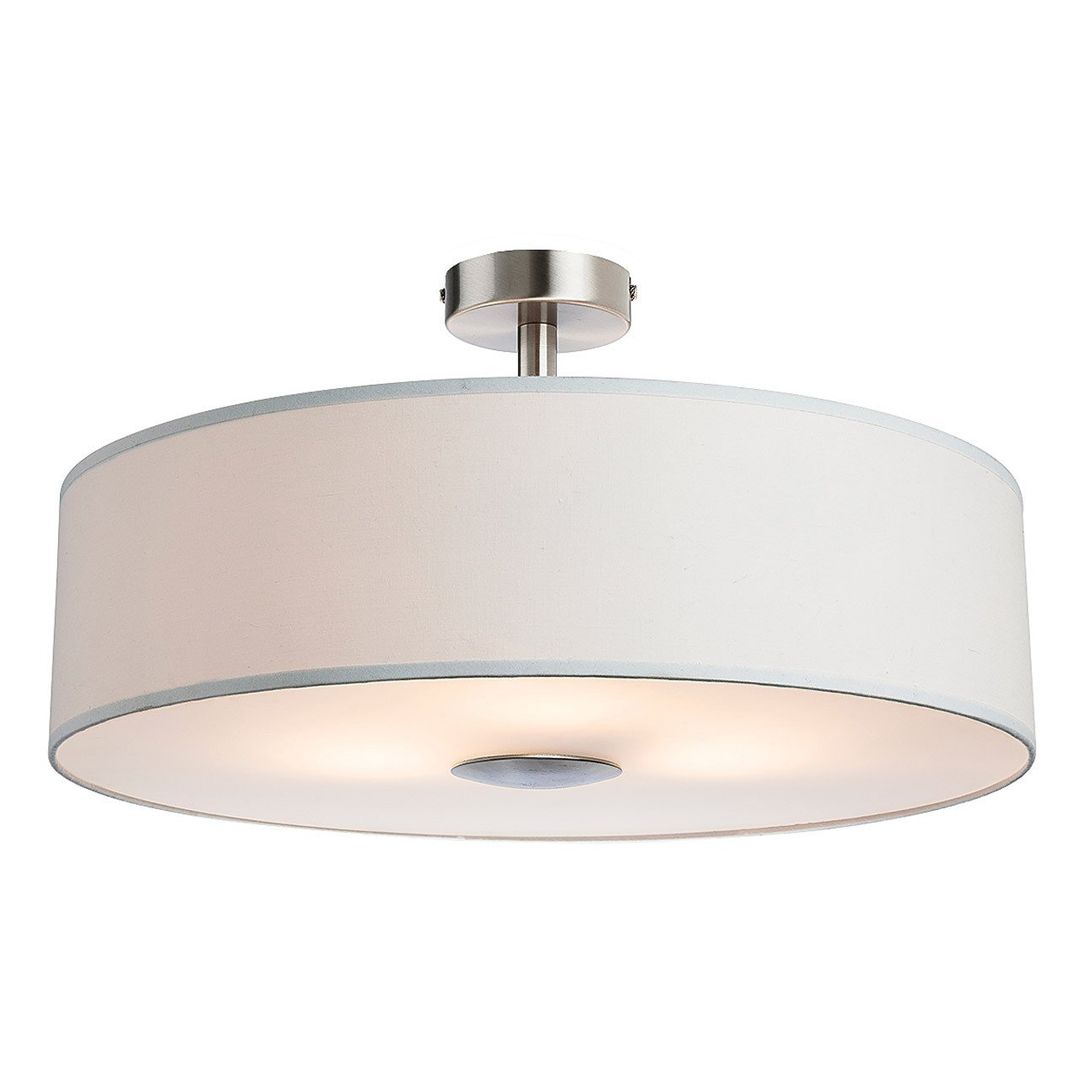 Firstlight Madison 3-Light Semi-Flush Ceiling Light in Cream - Image 1