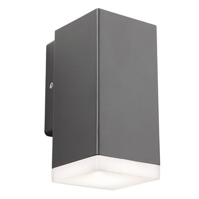 Firstlight LED Kuga Square Anti-Corrosion Outdoor Wall Downlight Cool White 4000K in Graphite