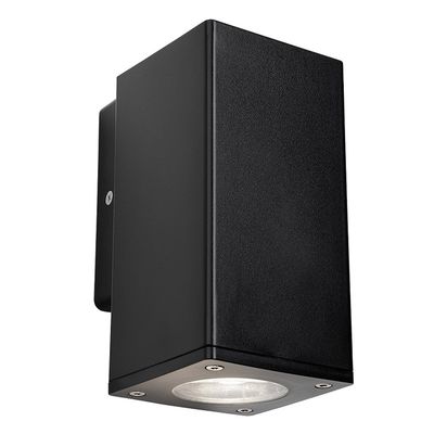 Firstlight Range Square Anti-Corrosion Outdoor Wall Downlight in Black