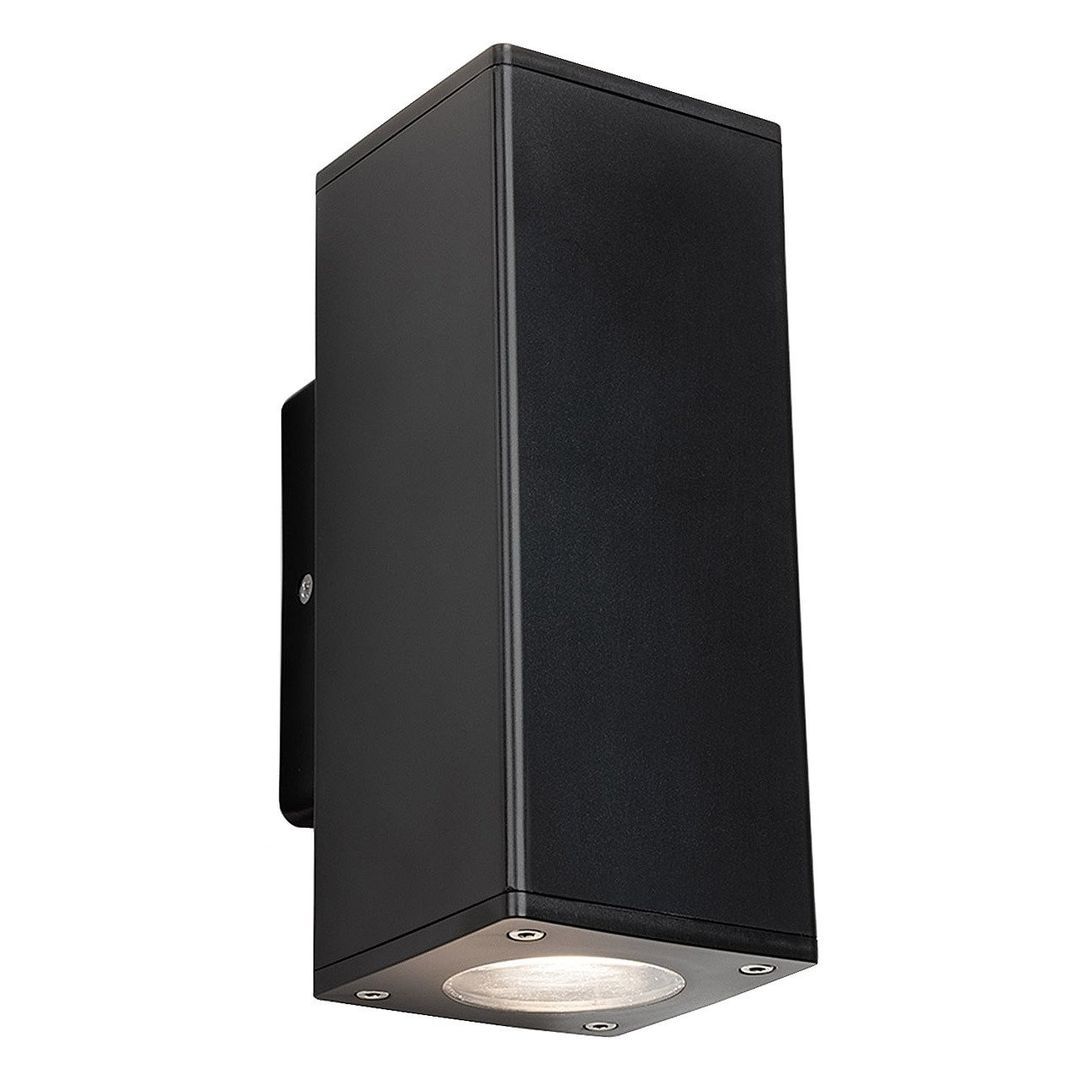Firstlight Range Square Anti-Corrosion Outdoor Wall Up and Down Light in Black - Image 1