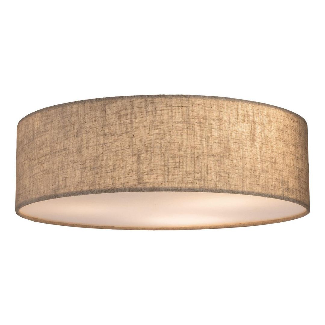 Firstlight Camden 3-Light Flush Ceiling Light in Oyster - Image 1