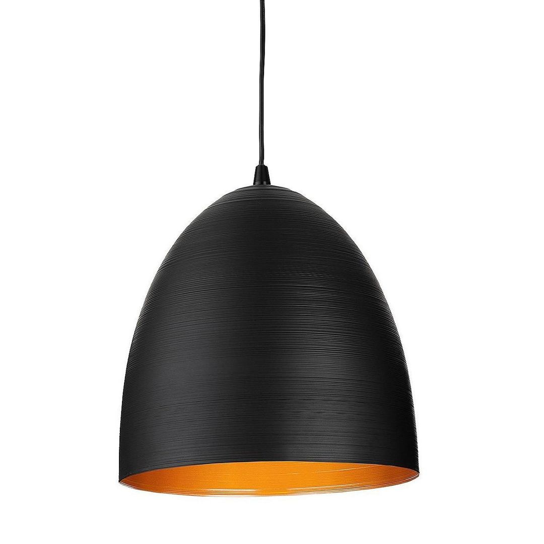 Firstlight Moon 300mm Pendant Light in Matte Black and Gold - Image 1