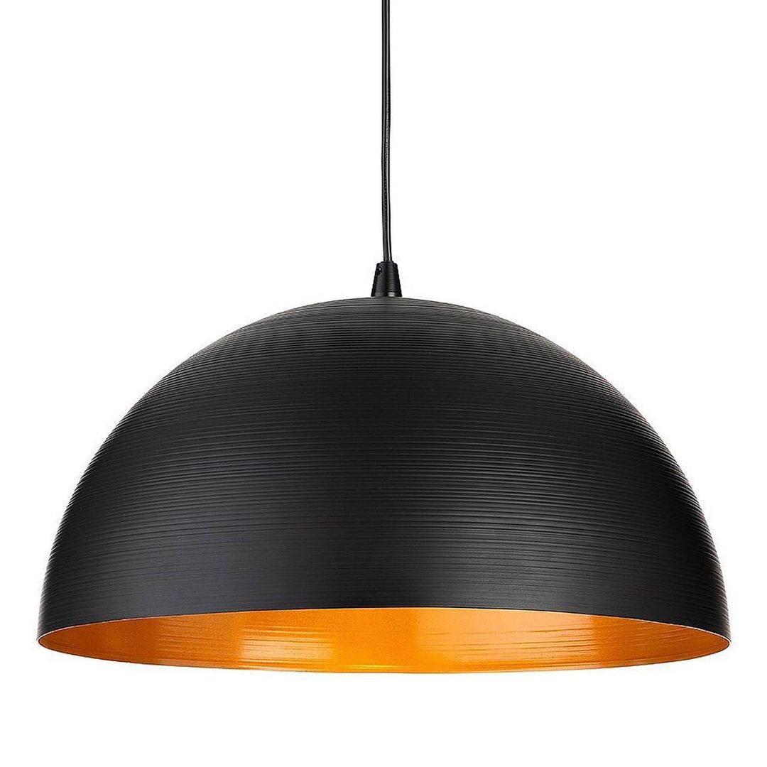 Firstlight Moon 400mm Pendant Light in Matte Black and Gold - Image 1