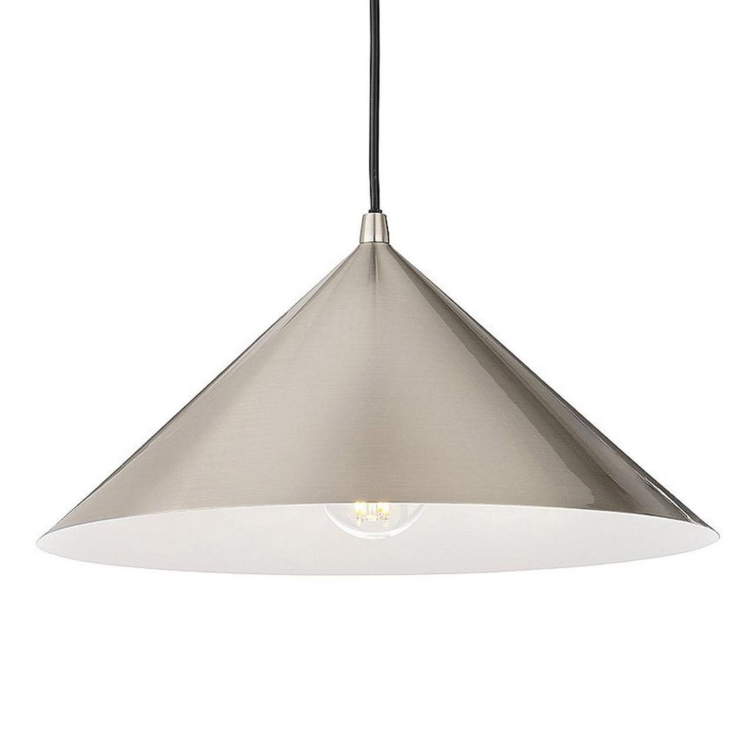 Firstlight Garcia Pendant Light in Brushed Steel - Image 1