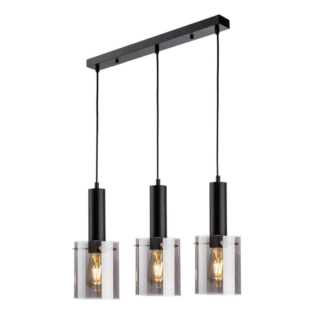 Firstlight Phase 3-Light Pendant Light Smoked in Black - Image 1