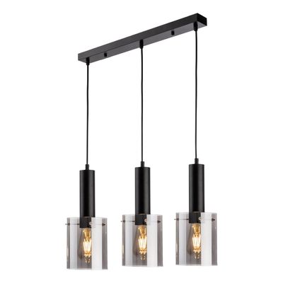 Firstlight Phase 3-Light Pendant Light Smoked in Black