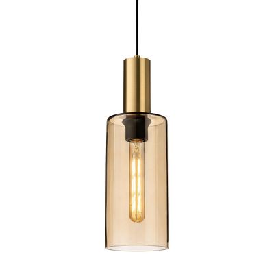 Firstlight Rimini Pendant Light Amber in Satin Brass