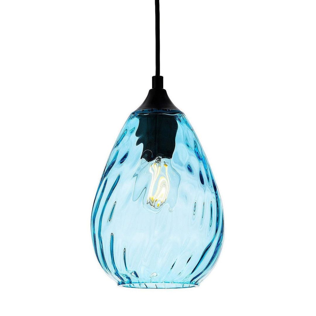 Firstlight Soho Pendant Light Aqua in Matte Black - Image 1