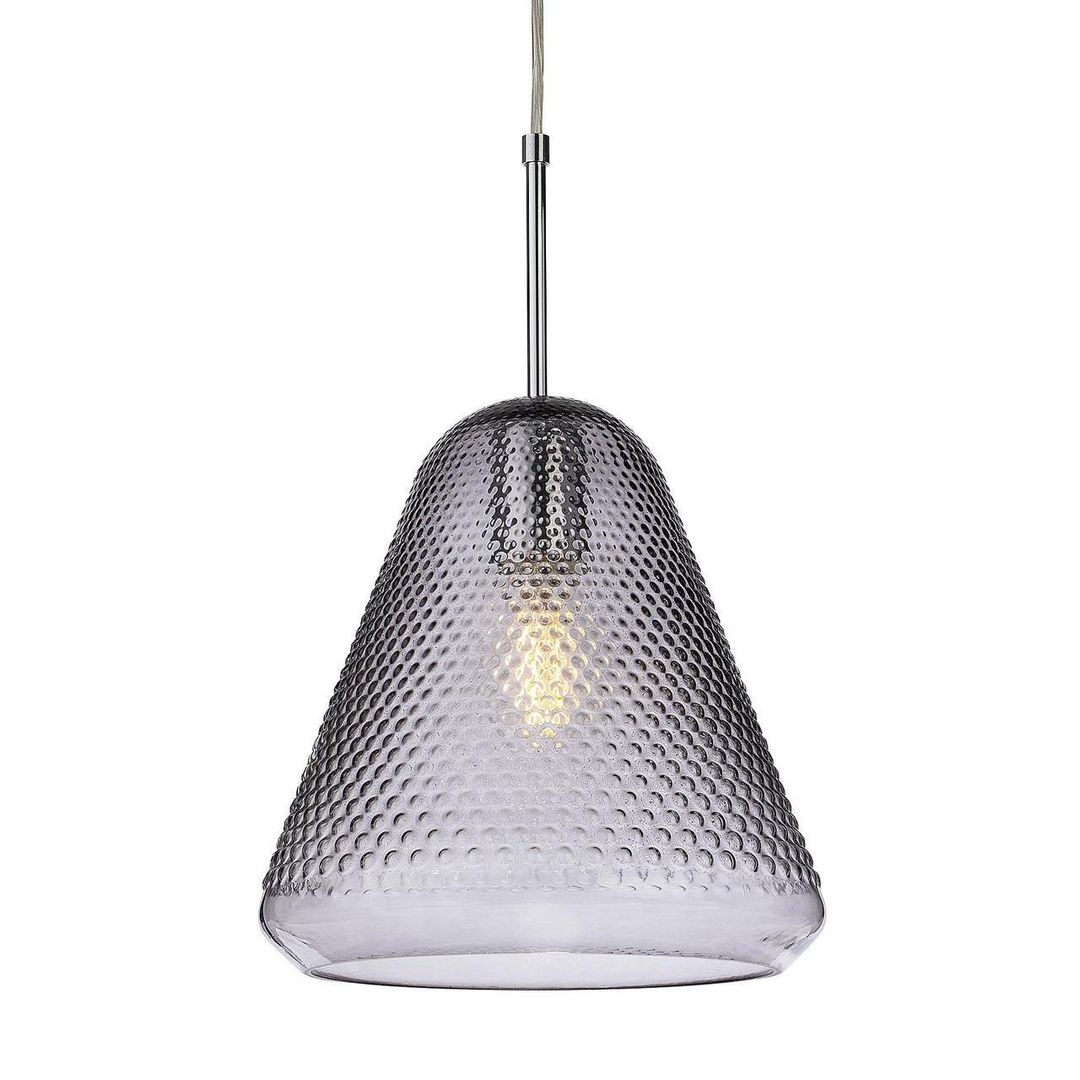Firstlight Fortune Pendant Light Smoked Dimple in Chrome - Image 1