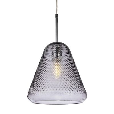 Firstlight Fortune Pendant Light Smoked Dimple in Chrome
