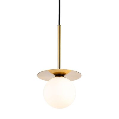 Firstlight Jules Pendant Light Opal in Brushed Brass