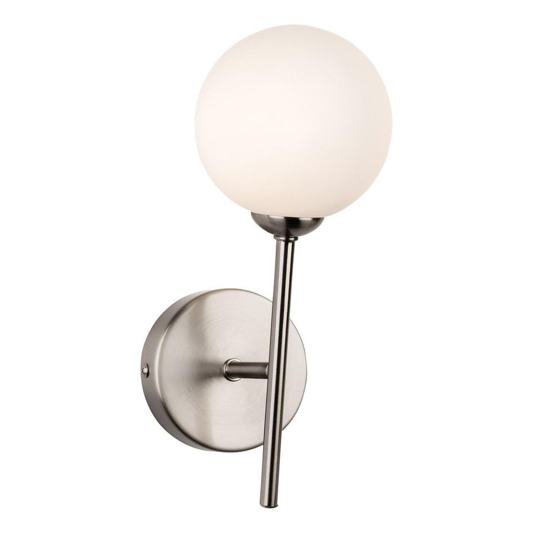 Firstlight Lyric Wall Wall Light Opal in Brushed Steel - Image 1