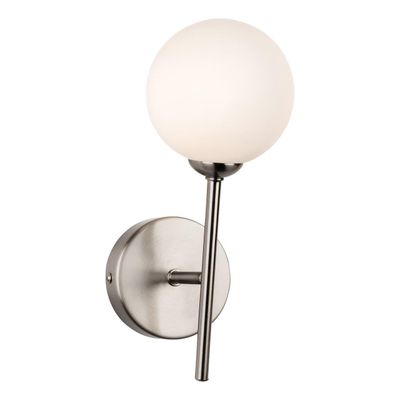 Firstlight Lyric Wall Wall Light Opal in Brushed Steel