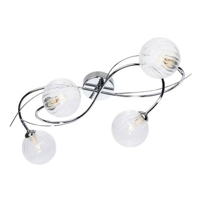 Firstlight Elba 4-Light Semi-Flush Ceiling Light Clear in Chrome