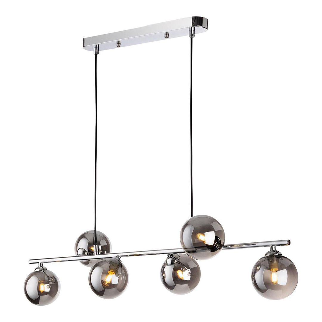 Firstlight Lando 6-Light Pendant Bar Light Smoked in Chrome - Image 1