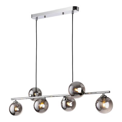 Firstlight Lando 6-Light Pendant Bar Light Smoked in Chrome
