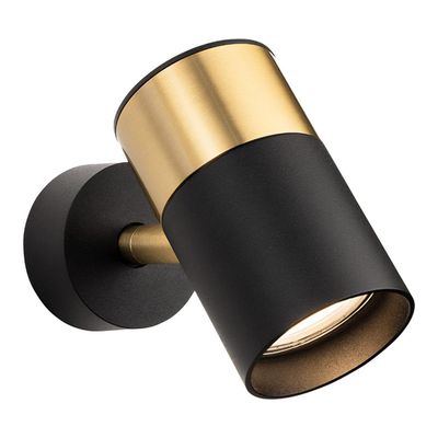 Firstlight Roma Wall Wall Spotlight in Black and Brushed Brass