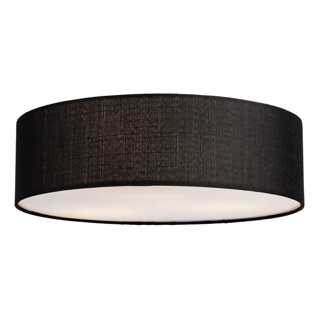 Firstlight Camden 3-Light Flush Ceiling Light in Black - Image 1